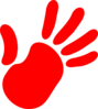 Red Hand  Clip Art