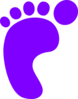Purple Footprint Clip Art