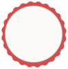 Red-ivory-aqua Scallop Circle Frame Clip Art