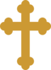Gold Cross Baptism Clip Art