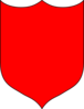 Solid Red Shield With Black Outline Clip Art