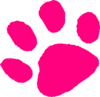 Pink Paw Print Clip Art
