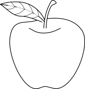 Apple Coloring Pages on Apple Outline Clip Art   Vector Clip Art Online  Royalty Free   Public