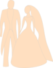 Orange Bride And Groom Clip Art