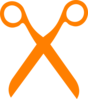 Orange Scissors Clip Art