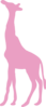 Cute Pink Giraffe Clip Art