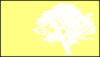 Tree, White, Silhouette, Yellow Background Clip Art