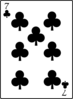 7 Of Clubs Clip Art