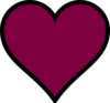 Maroon Heart Clip Art