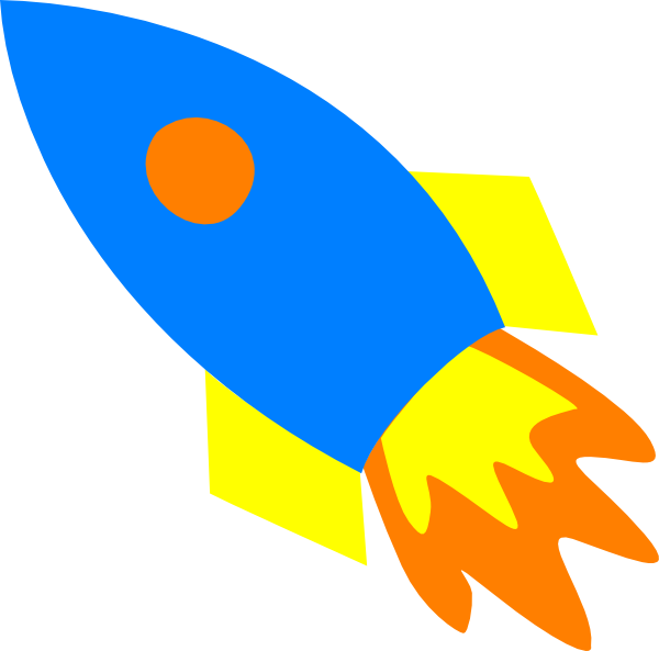 Blue Rocket Ship Clip Art at Clker.com - vector clip art online