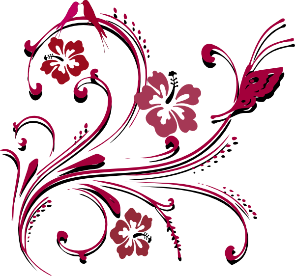 Butterfly Scroll clip art