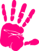 Hand Print Pink Clip Art