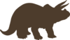 Brown Triceratops Clip Art