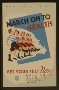 March On To Health Get Your Test Now : City Of Chicago Municipal Tuburculosis Sanitarium. Clip Art