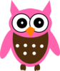 Cute Pink Owl 2 Clip Art