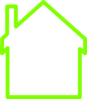 Green House White Middle Clip Art