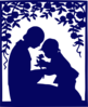 Mother & Child Blue Clip Art
