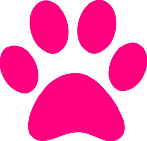 Paw Print Pink Clip Art at  - vector clip art online, royalty free  & public domain