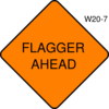 Flagger Ahead Clip Art