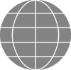 Grey Globe Icon Clip Art
