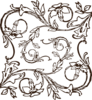 Brown Filligree Clip Art