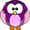 Purple Cartoon Owl Clip Art