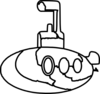 Submarine Coloring Clip Art