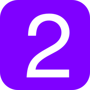 Red, Rounded, Square With Number 1 Clip Art