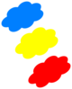 Colored Clouds Clip Art
