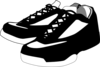 Black And White Shoes Tennis Clip Art