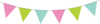 Pink Green Blue Bunting Clip Art