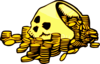 Skull & Money Clip Art