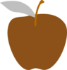 Brown Apple Edited Clip Art