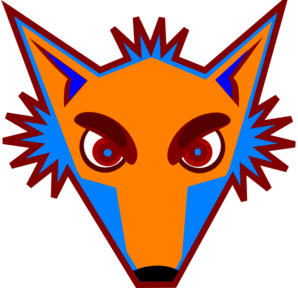 Blue Fox Head Clip Art