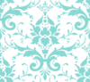 Aqua Damask Pattern 88d8d4 Clip Art