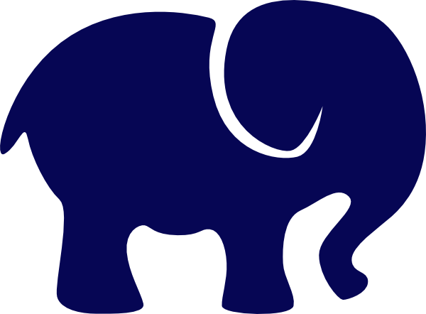 clip art blue elephant - photo #22