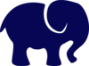 Blue Elephant Clip Art