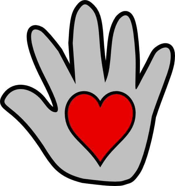 free clipart heart with hands - photo #8