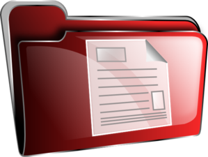 Red Pdf Folder Icon Clip Art