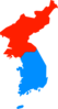 North & South Korea Map Clip Art