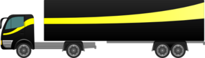 Black Semi-truck Clip Art