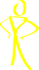 Yellow Stick Man Clip Art
