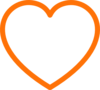 Orange Heart Clip Art