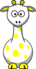 Yellow Giraffe 2 Clip Art