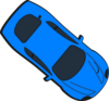 Blue Car - Top View - 320 Clip Art