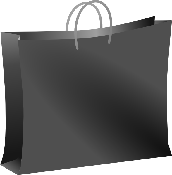 shopping bag clipart black white - photo #17