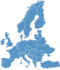Europe Map Blue Clip Art