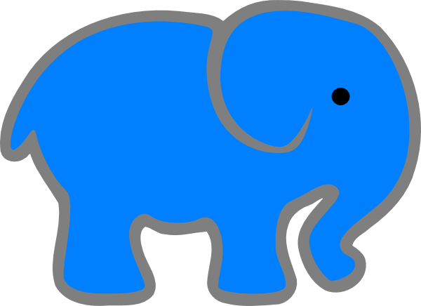 clip art blue elephant - photo #3