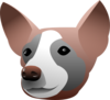 Dog Head Portrait Clip Art