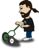 Pushing Lawn Mower Clip Art